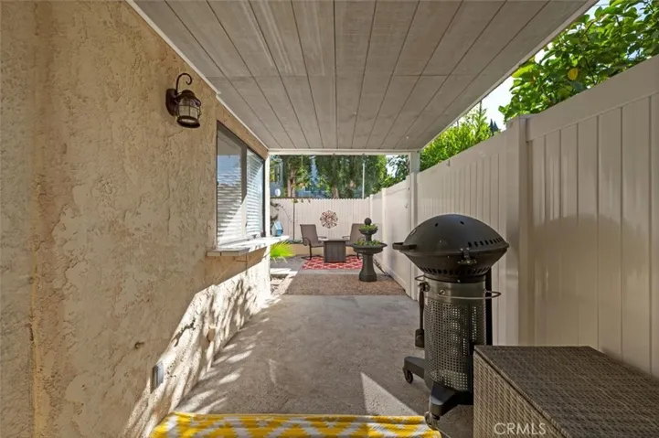 Covered patio area