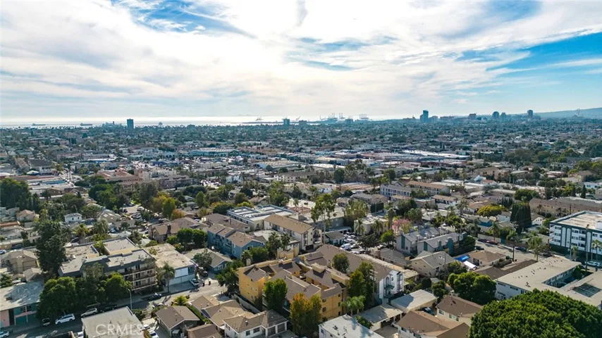 Aerial view facing the ocean