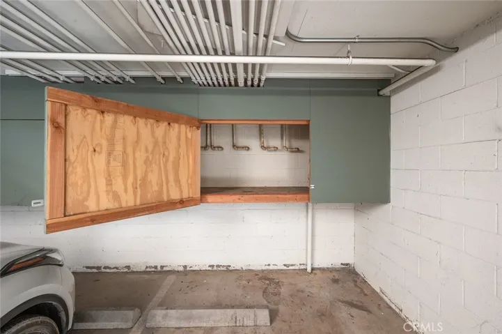 Storage in front of parking spot