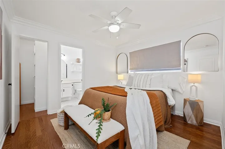 Primary Bedroom with en suite bathroom and walk-in closet