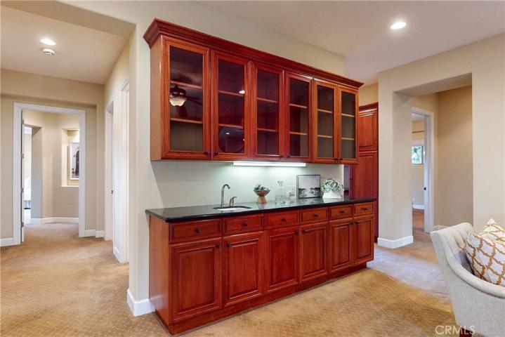 Built-in cabinetry and wet bar