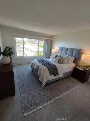 Bedroom with ocean views