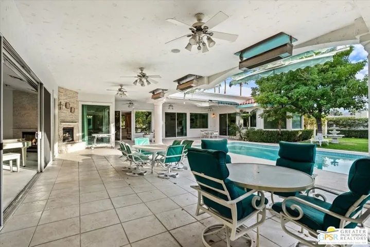 Covered Patio with Heaters