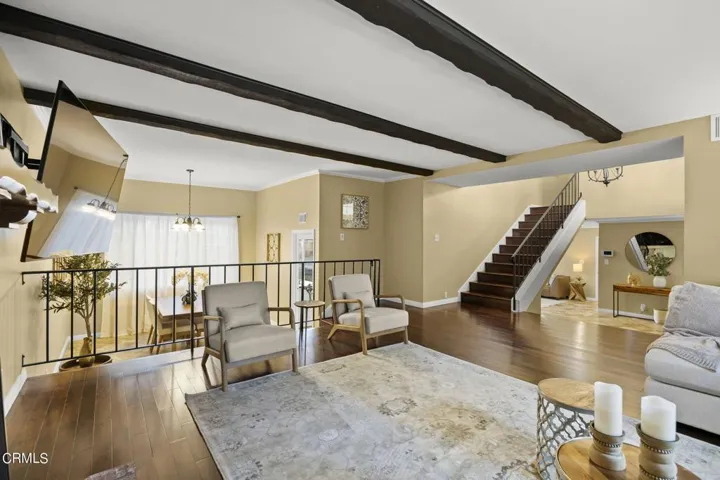 Large Living Room abuts Dining Room