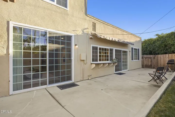 Back yard with retractable cover