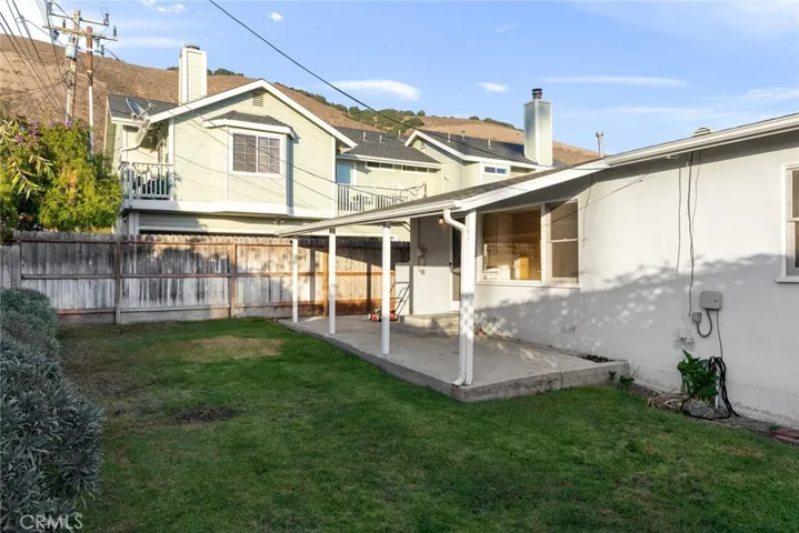 Rear yard and patio