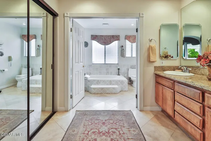 Primary bath with closet
