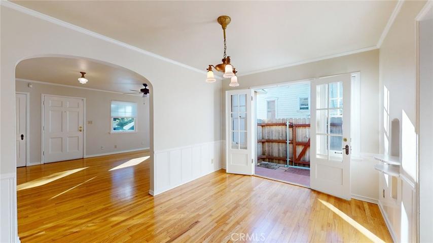 Dining Room between living room & kitchen with private patio