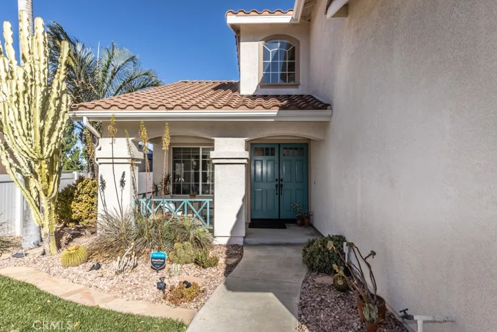 Bright welcoming double doors.