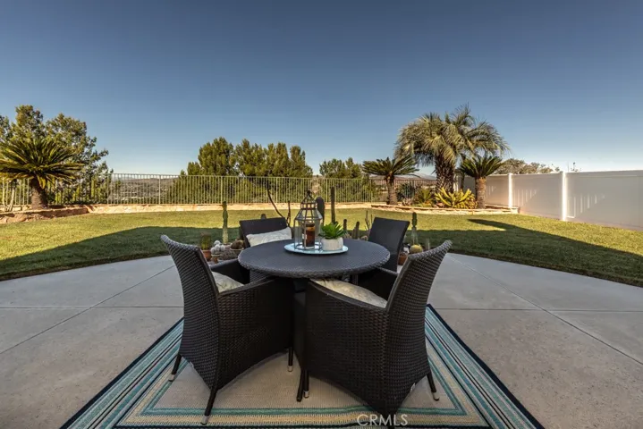 Spacious patio.