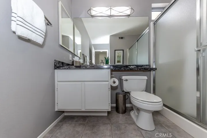 Downstairs bath with shower.