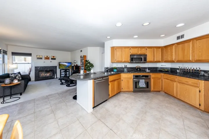 open floor plan into the family room.