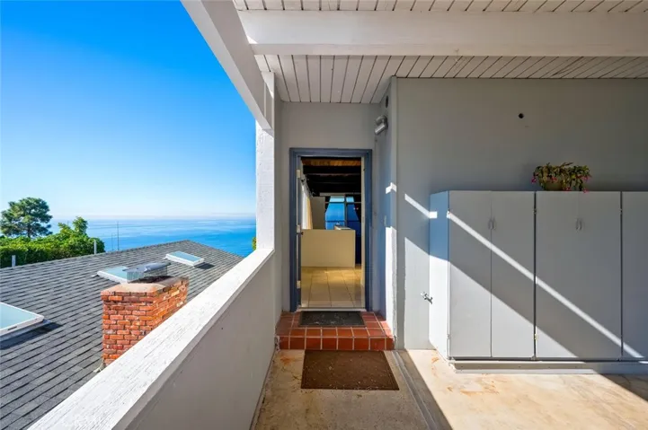 Enter into the living space.