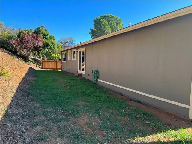 upslope in backyard