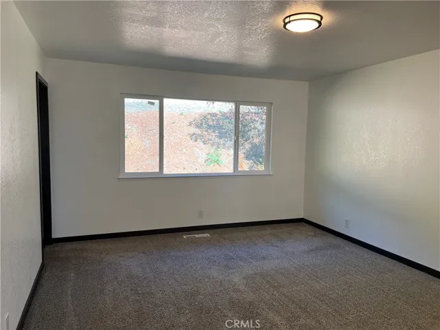 Spacious and carpeted primary bedroom
