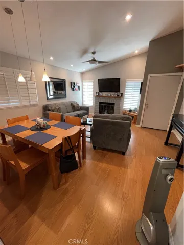 The view from the kitchen looking into the living area.