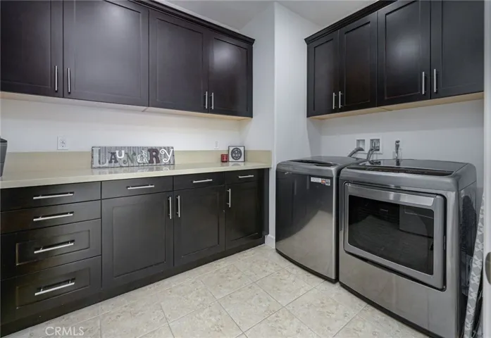 Generous laundry room