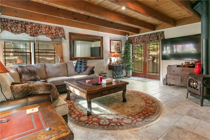 Family Room with Gas Stove