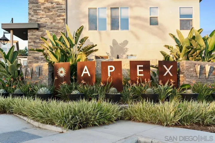 The entrance to the APEX community.