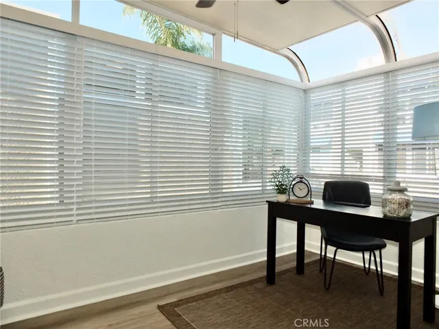 Enclosed patio office