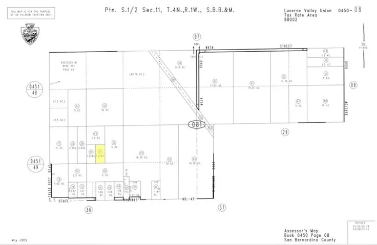 1 Ac Near Sunset Road, Lucerne Valley, California 92356