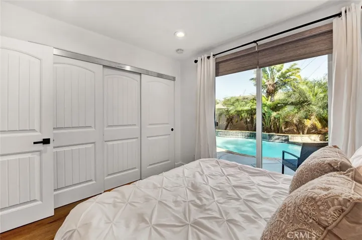 Bedroom has a fantastic views of the backyard!