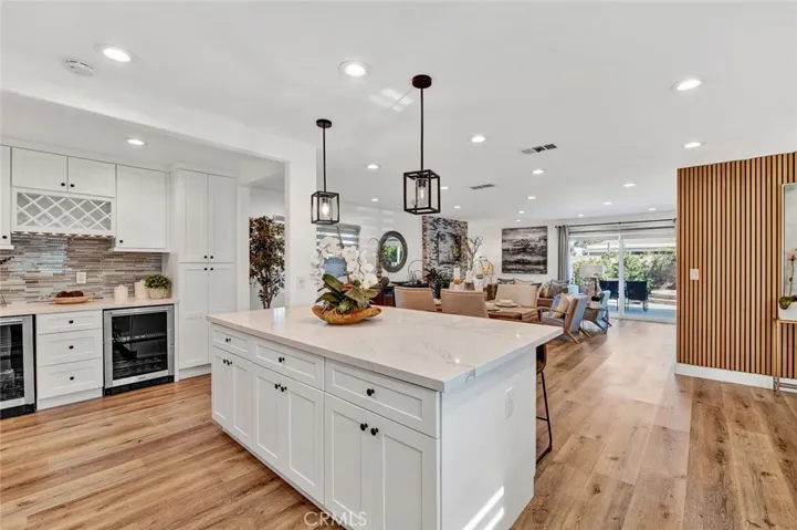 Gorgeous Chef's Kitchen with Quartz Countertops and Open to the Family Room