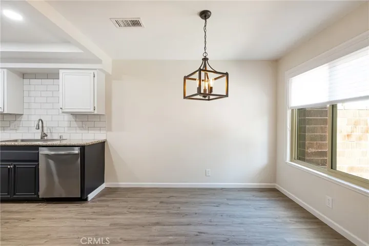 Dining area open to kitchen