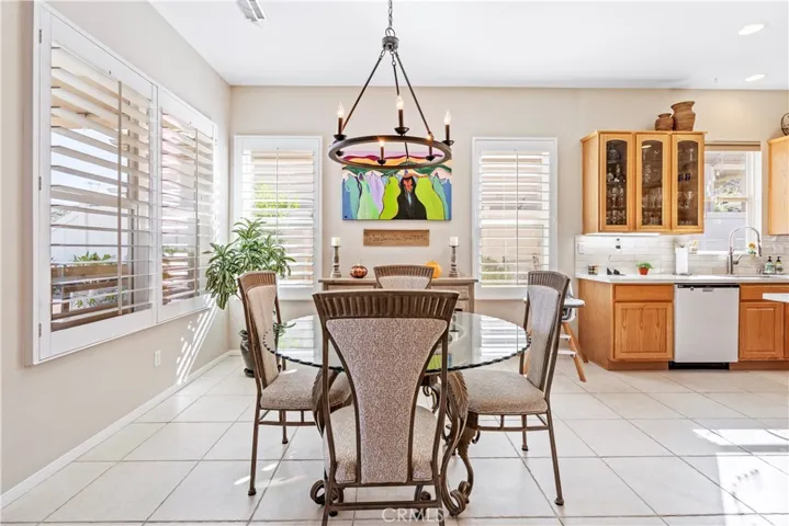 Dining Room is Light and Bright