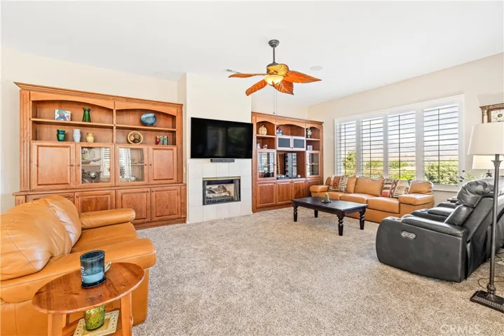 Built-in Entertainment Center on both sides of Fireplace