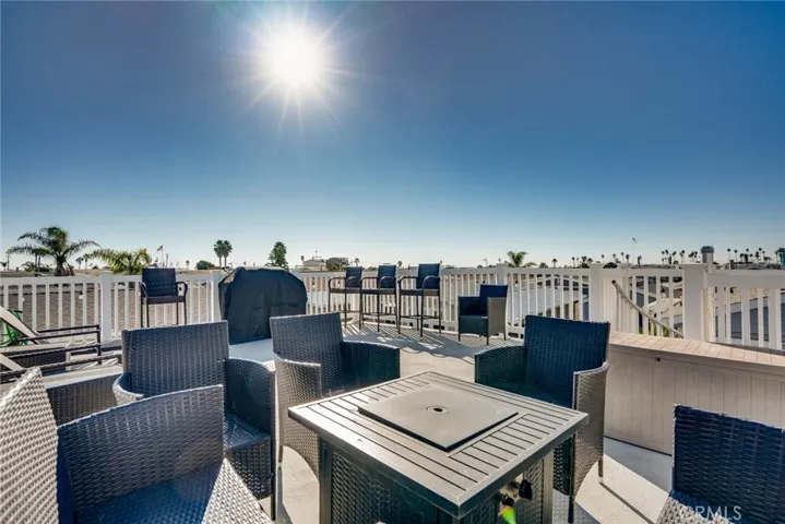 Private Rooftop Deck with Fire Pit