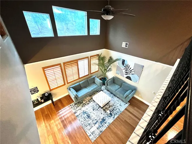 Living room view from second floor
