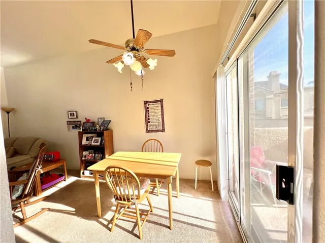 bright dining area
