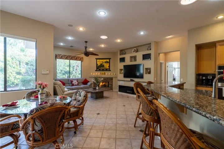 The living area of the home is wide open