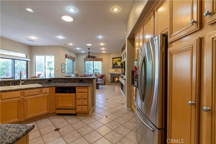 There's a built in double oven in the kitchen as well as the refrigerator and a pantry closet