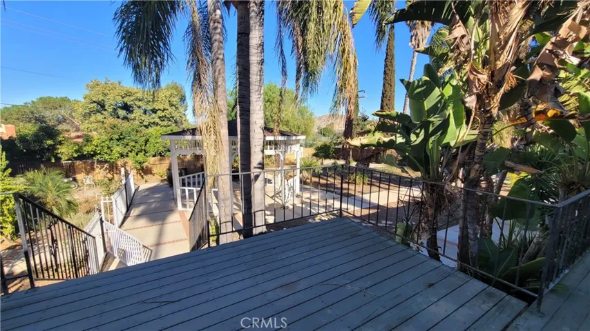 view from spacious porch
