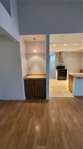 small bar area next to kitchen