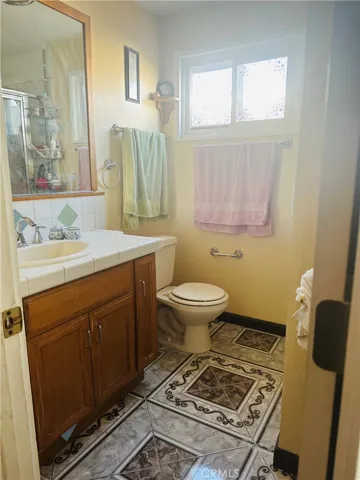 Bathroom in Master with a step in Shower