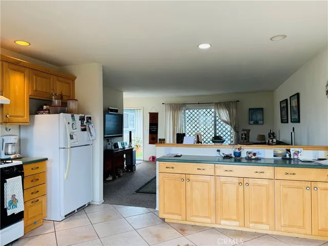 Open concept living/dining and kitchen.