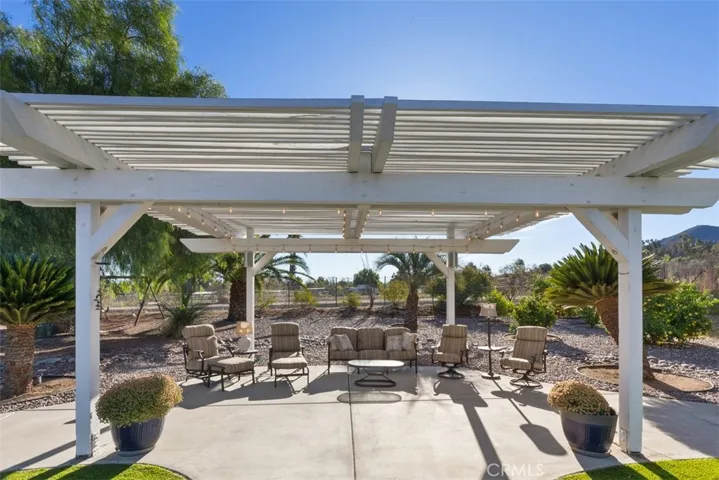 Custom-built pergola for hours of relaxation and enjoyment