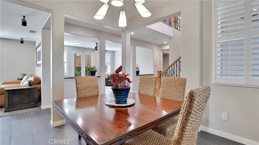 To the left of the formal living and dining area is the family room/kitchen area.