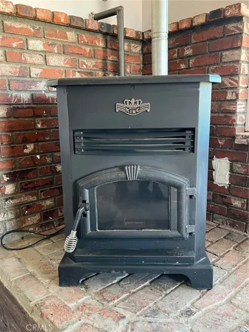Pellet stove for heat efficeincy.