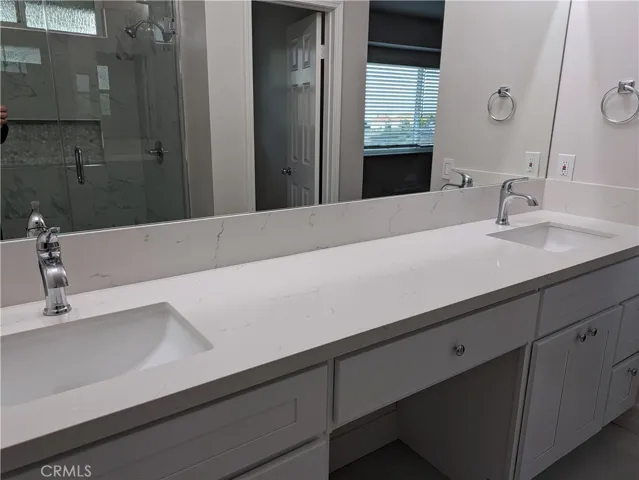 remodeled primary bathroom