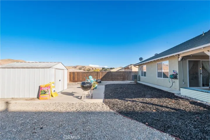 Back yard with views of hillside