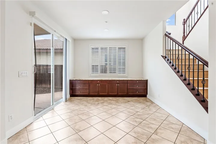 dining area next to kitchen and family room
