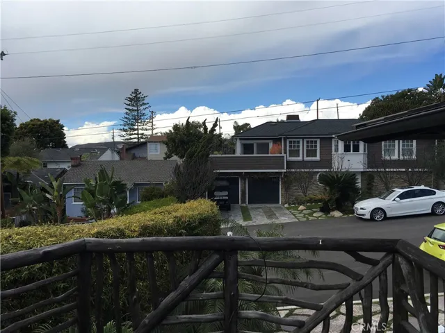 View across the gently sloping street