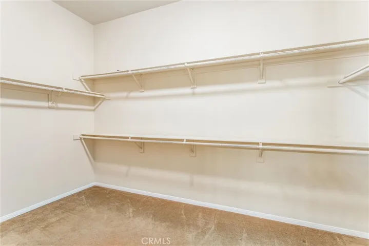 Master bedroom walk in closet