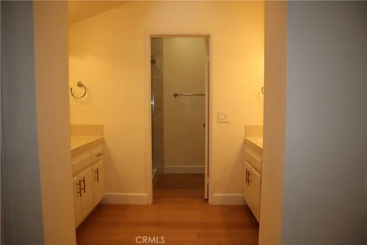 Ensuite has two separate vanities