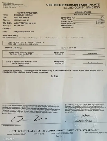 Producers Certificate pg2