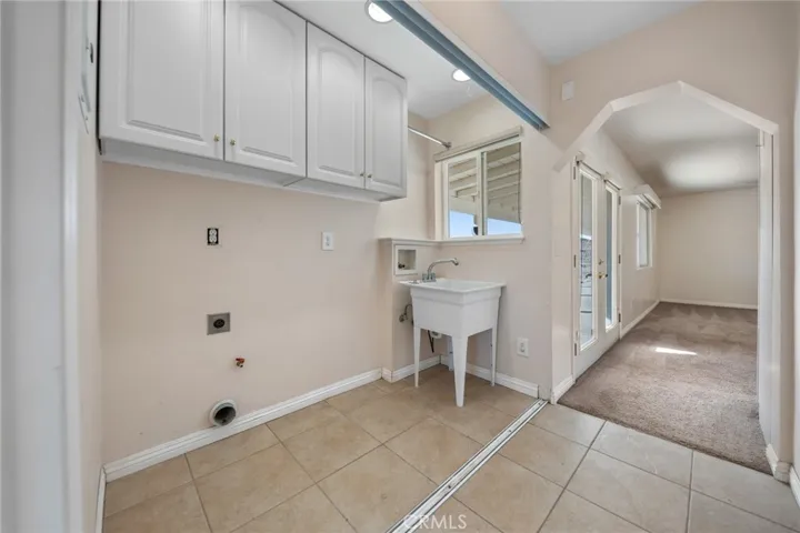 inside laundry area
